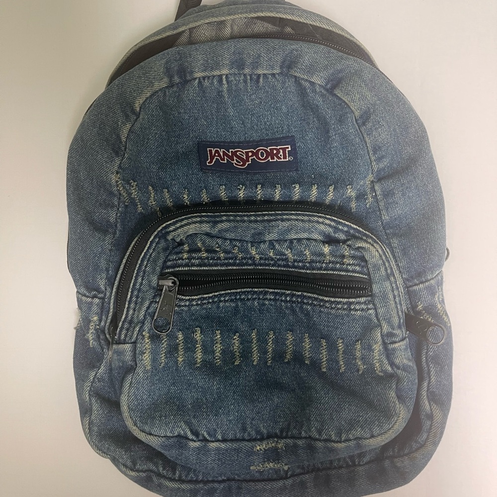 JanSport Blue Denim Mini Backpack